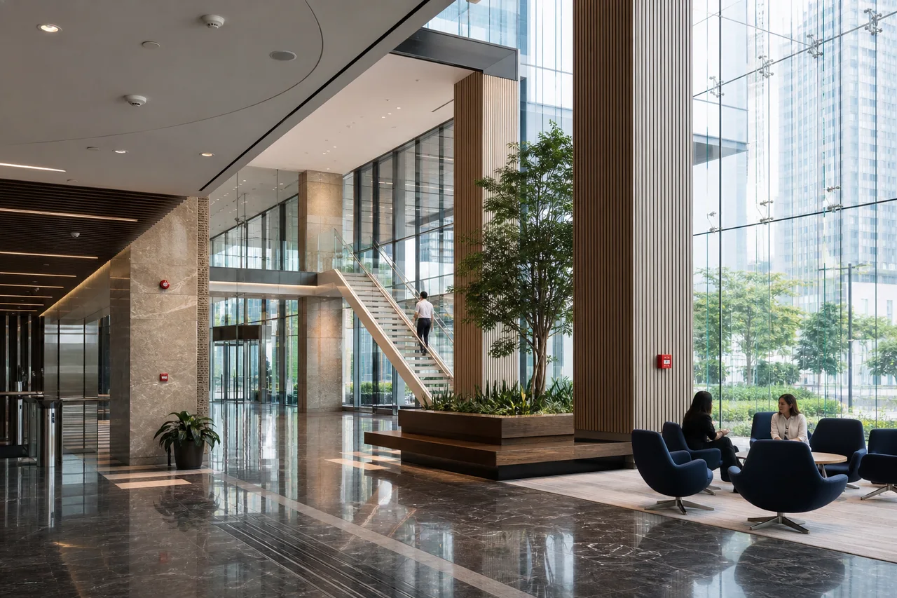 Commercial buildings fire safety environment