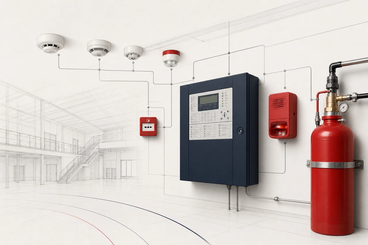Integrated certified fire detection and suppression system
