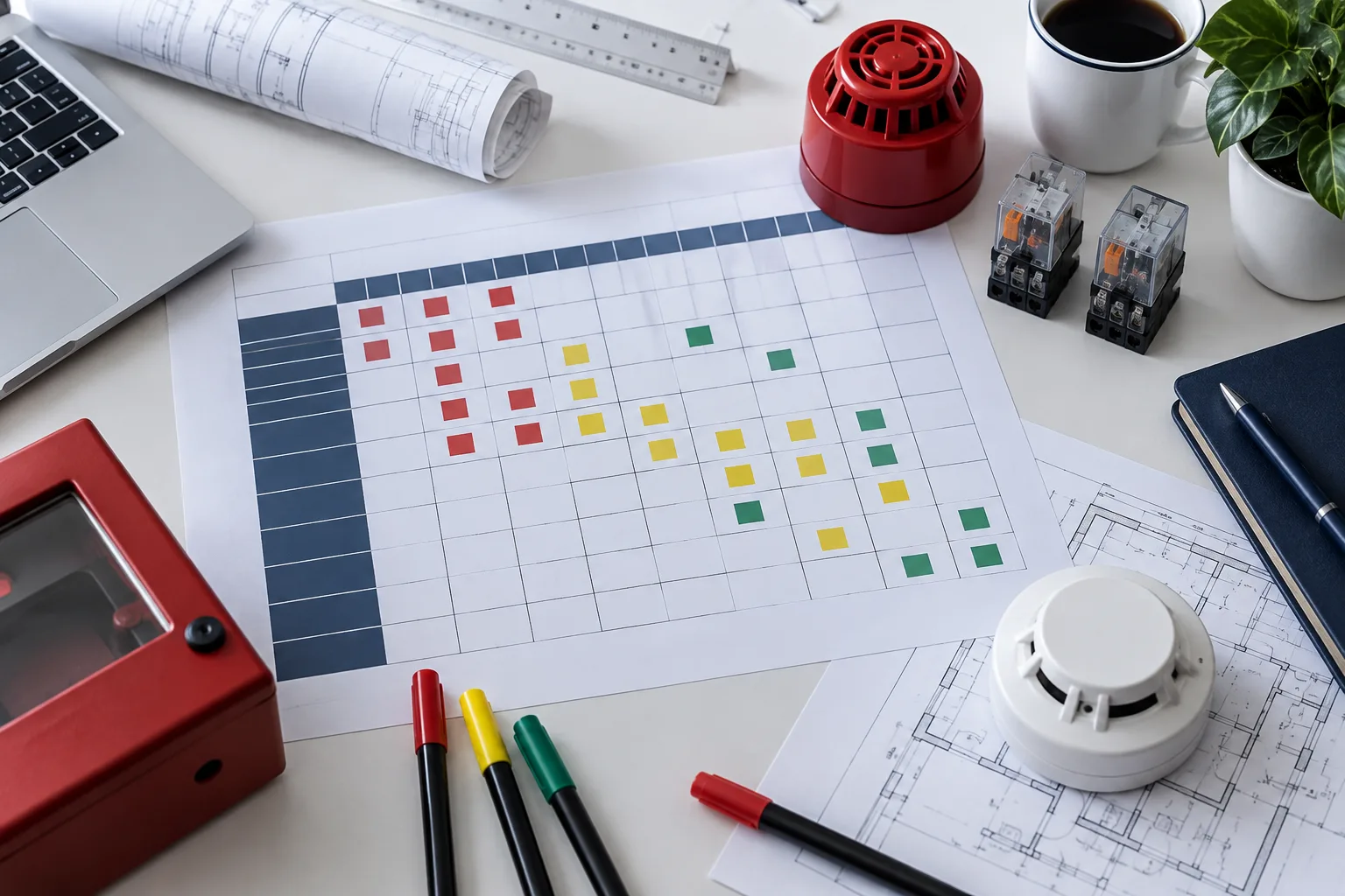 Writing a fire-alarm cause-and-effect matrix illustration