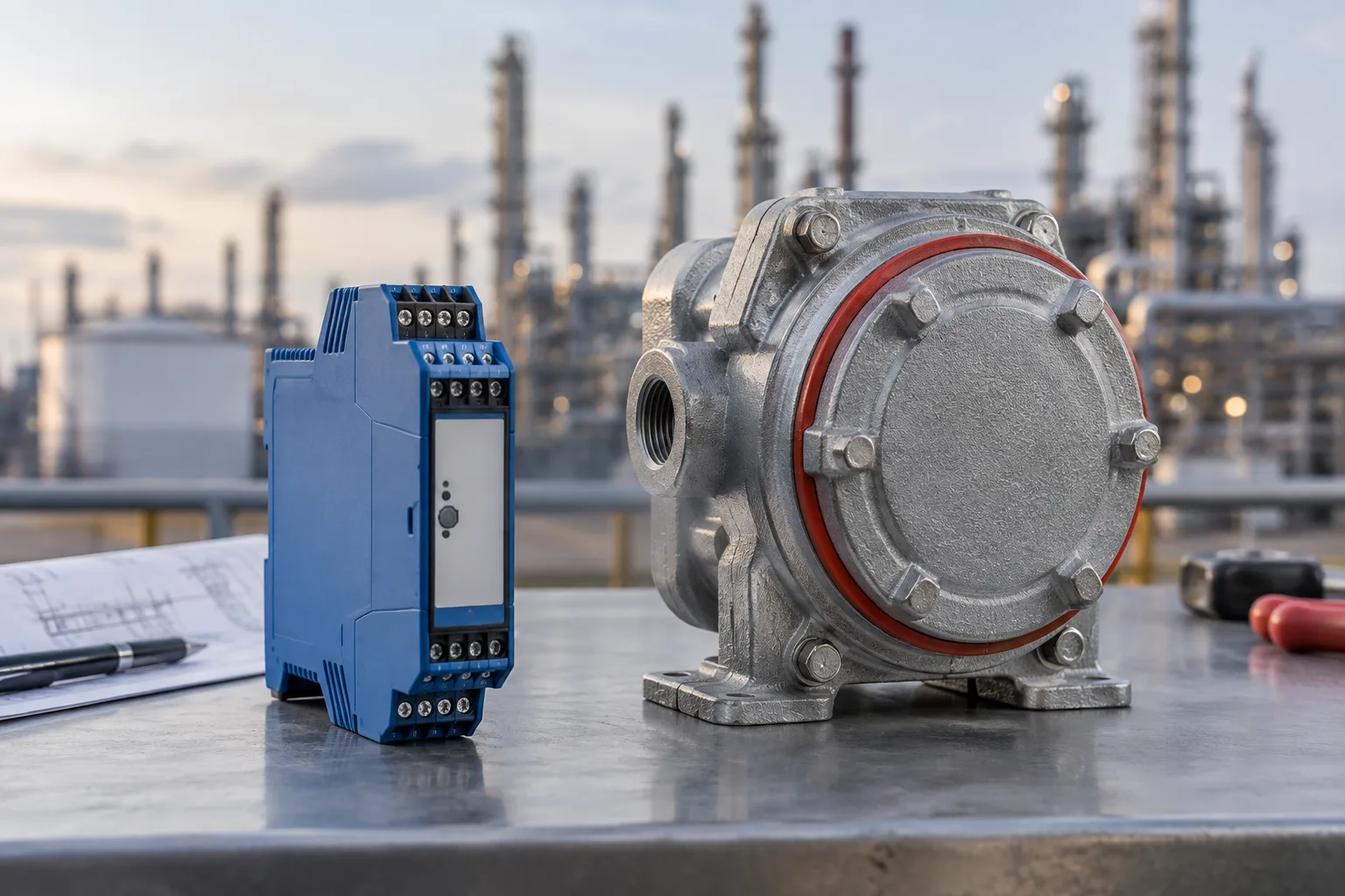 Intrinsically safe vs explosion-proof protection illustration