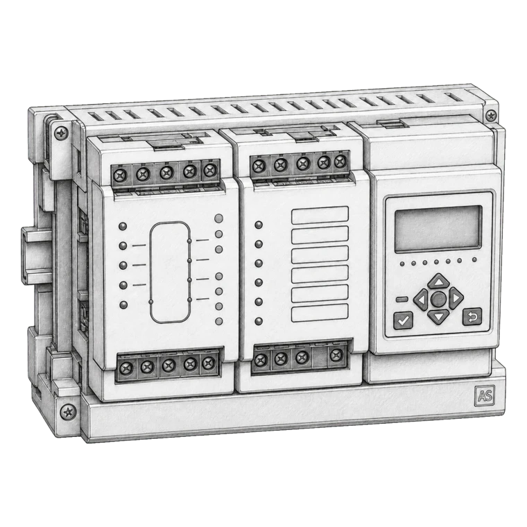 Loop cards, zone cards and repeaters technical sketch