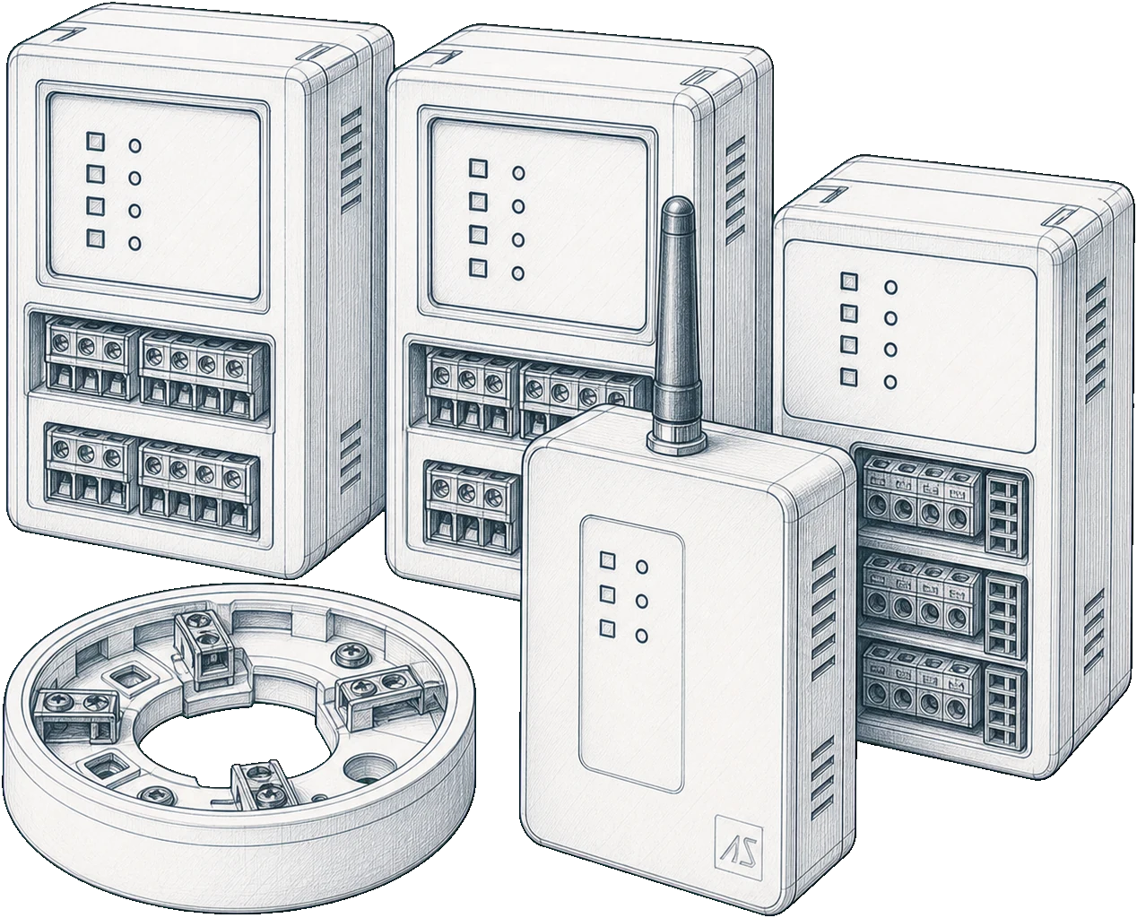 Fire alarm interfaces technical sketch