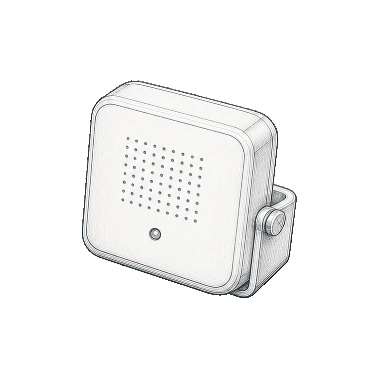 Sound monitors or radio transmitters technical sketch