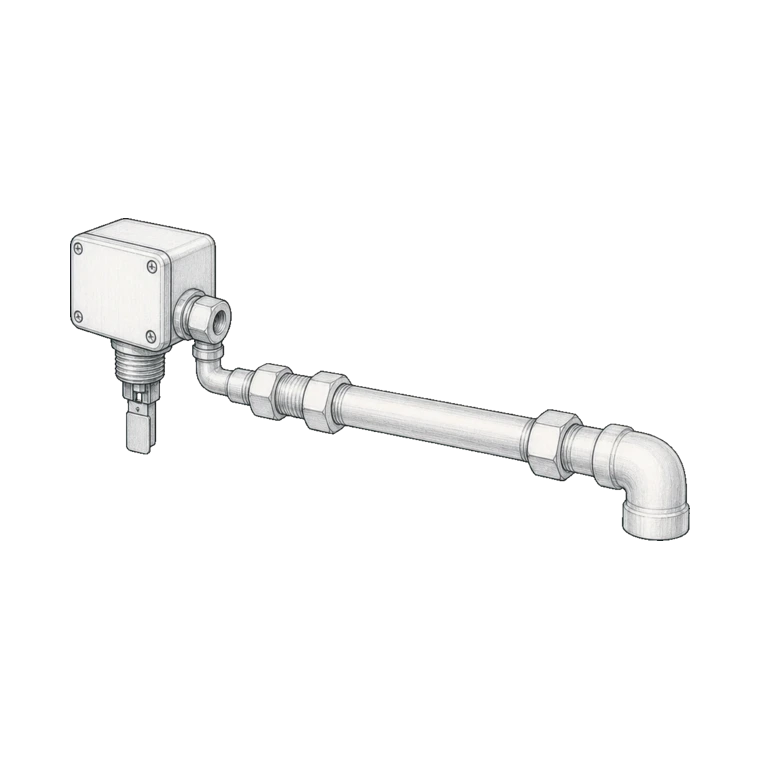 Pipework, fittings and hangers technical sketch
