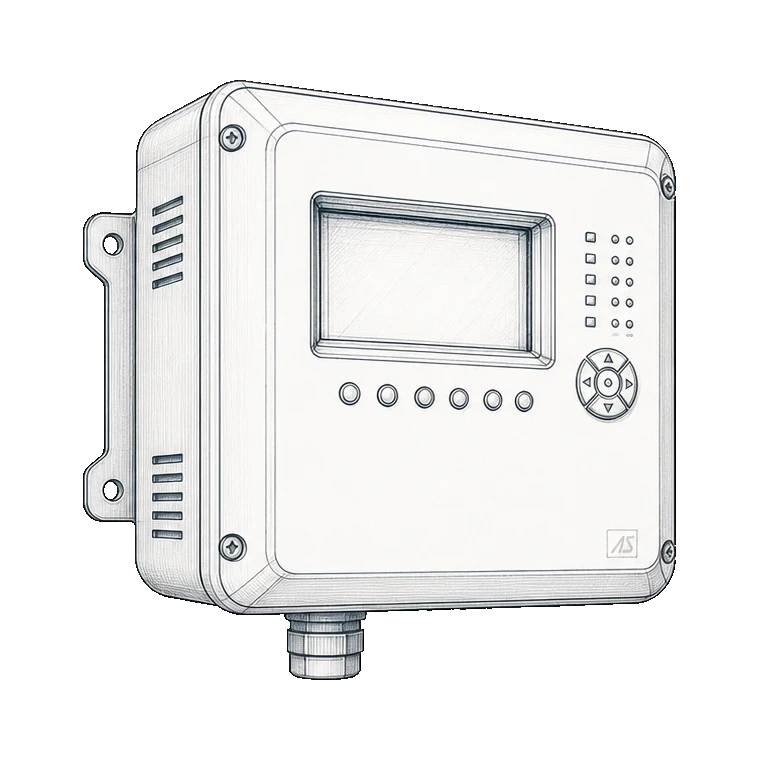 Fixed gas detectors and transmitters technical sketch