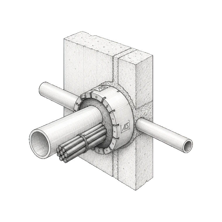 Penetration firestop systems technical sketch
