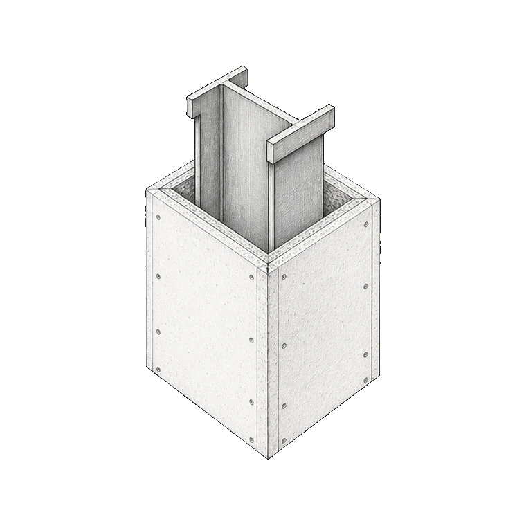 Structural fire protection technical sketch