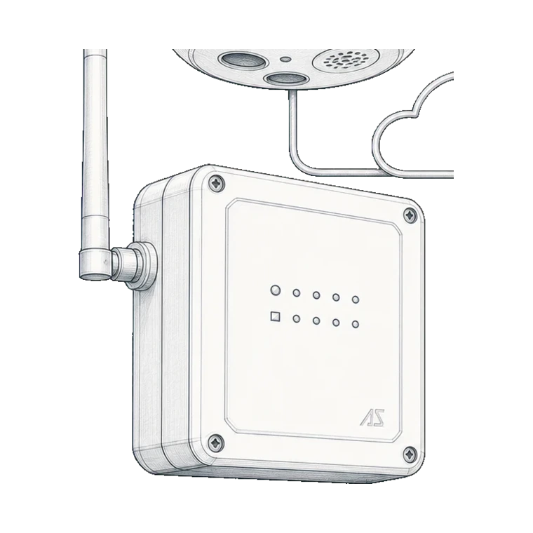 Network or cellular service technical sketch