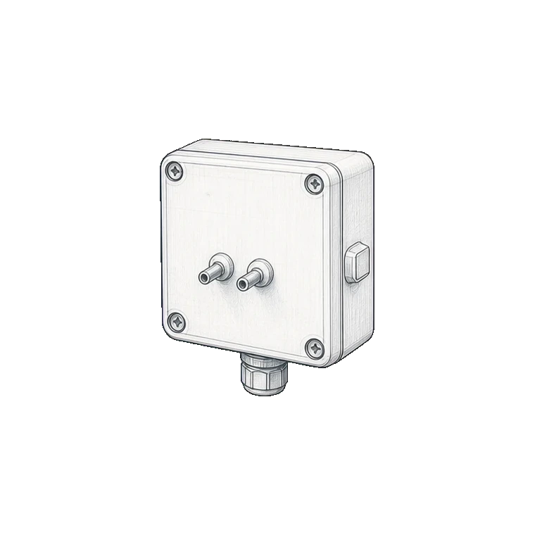 Pressure and position sensors technical sketch
