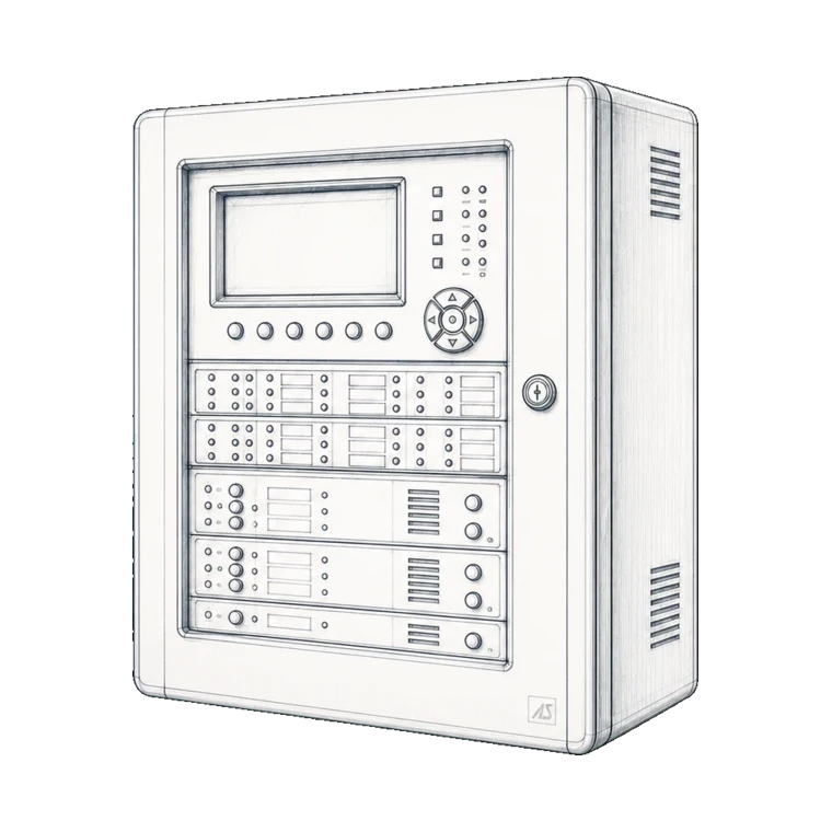 Voice alarm control and indicating equipment technical sketch