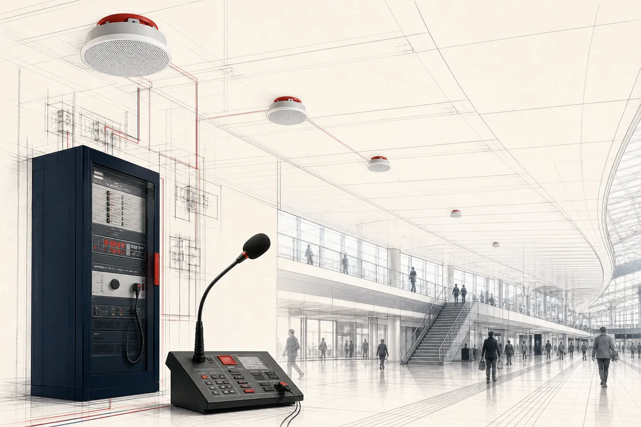 Voice alarm and evacuation application