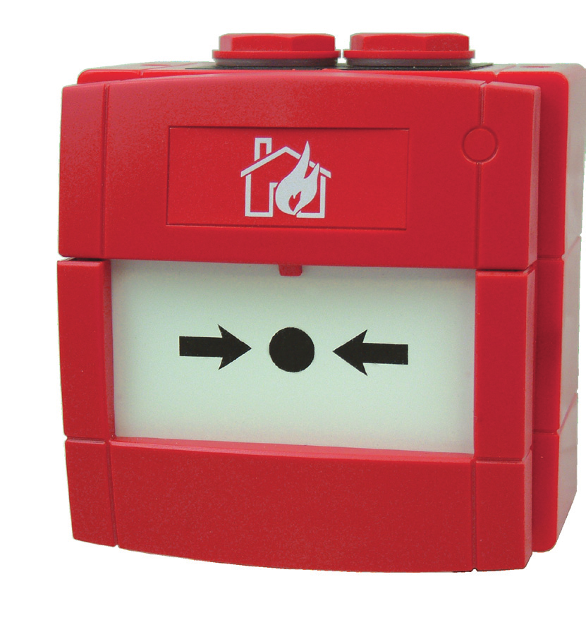 KAC red WCP weatherproof manual call point with sealed cable entries