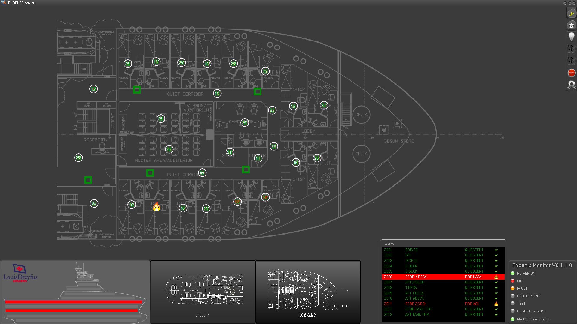 Marinelec PHOENIX MONITOR vessel supervision display