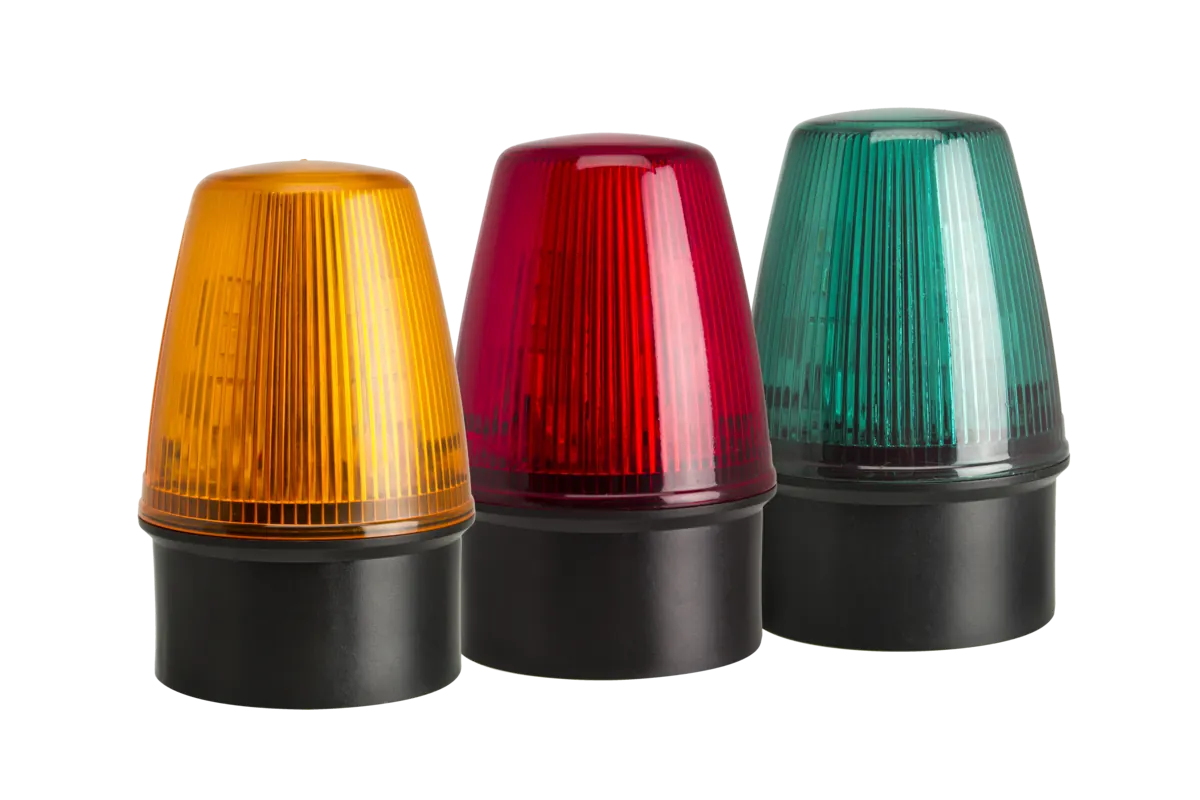 LED100 · red, amber and green LED beacons
