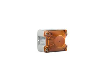 Pfannenberg PYRA amber beacon with grey base
